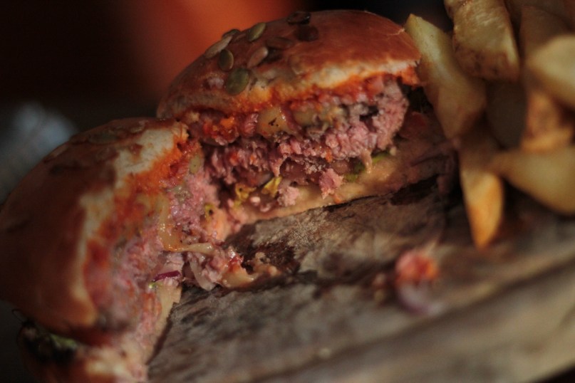 Inside the Grosvenor Oxtail & Bone Marrow Burger