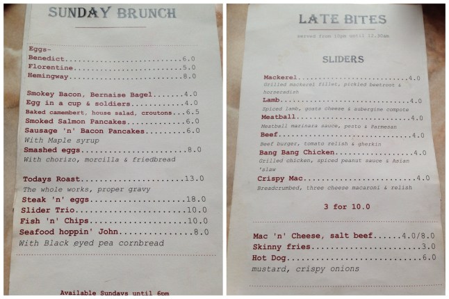 The Brunch / Slider Menu