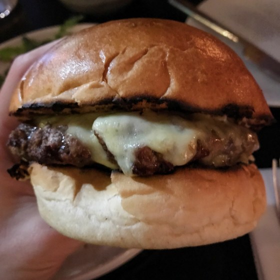 Up close with the rib-eye burger